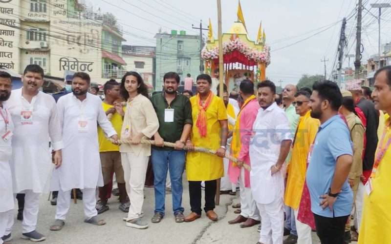 यो वर्ष पनि बिर्तामोडमा श्रीकृष्ण रथयात्रा निकालिने, तयारी अन्तिम चरणमा