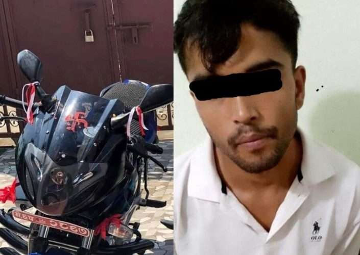 चोरीको मोटरसाइकल सहित गिरी इलामबाट पक्राउ