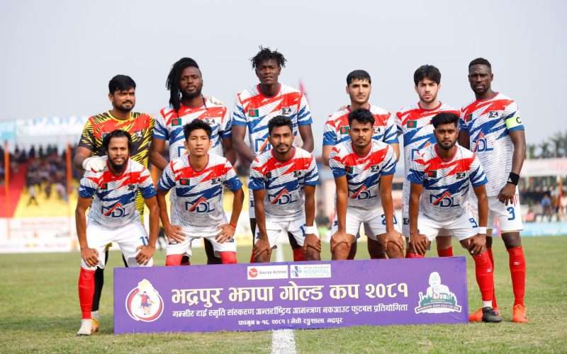 बंगलादेशको काउर्न बाजार भद्रपुर झापा गोल्डकपको सेमिफाइनलमा